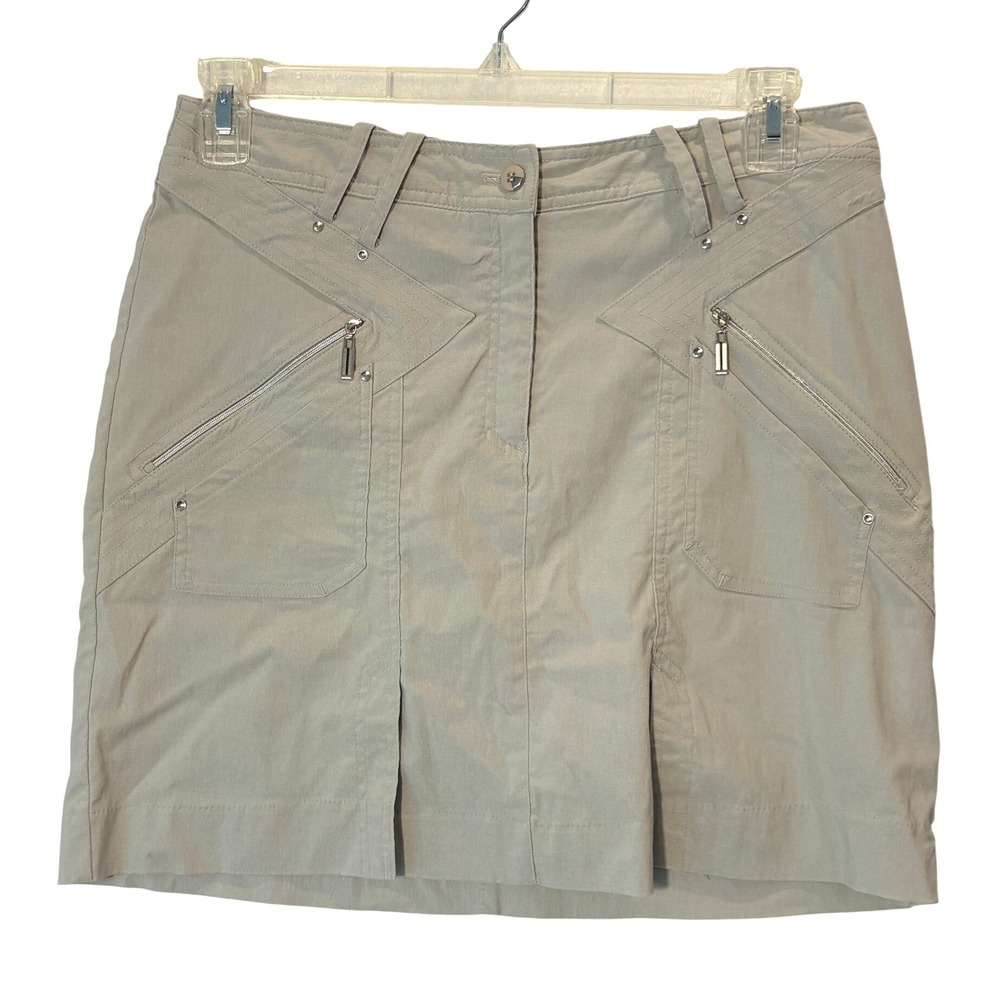 Jamie Sadock Womens Golf Skort Gray Size 10 Activewear Skirt Zipper Pockets